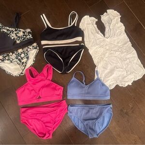 Abercrombie Kids lot of 4 bikinis Swimwear with cover up size 9/10